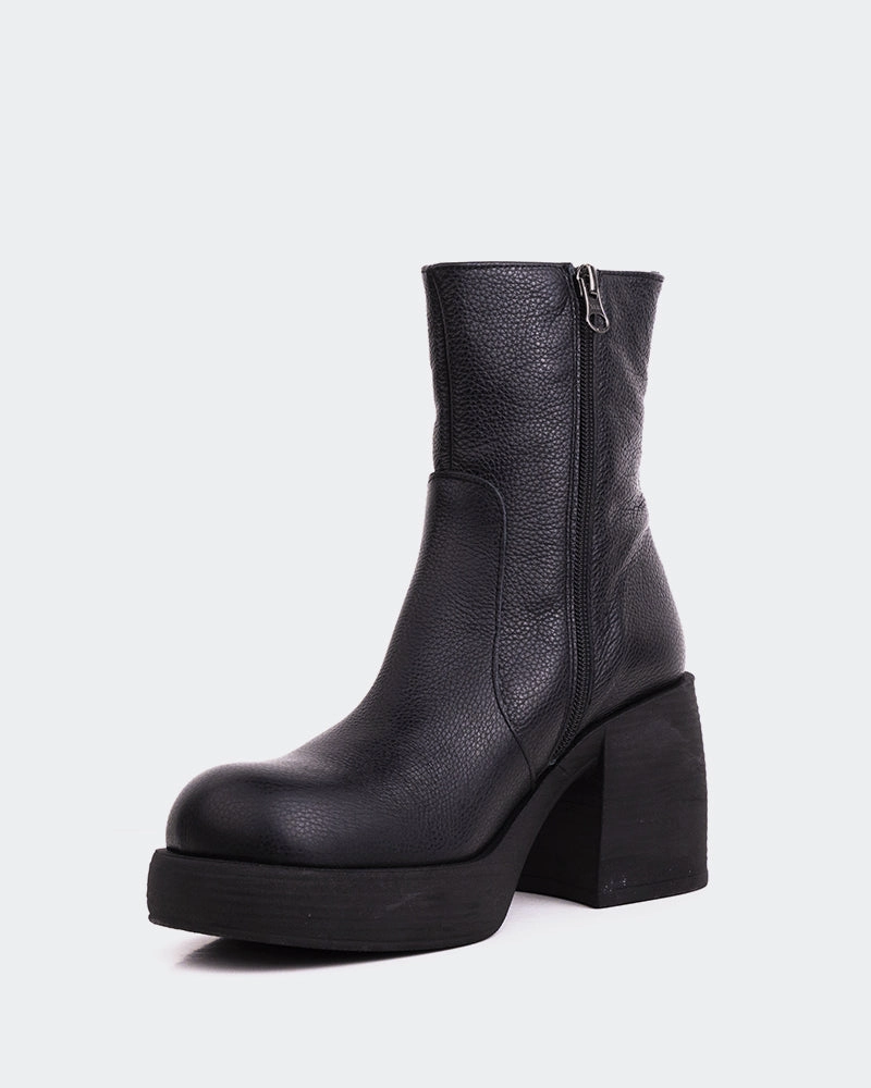 Chamonix Black Leather Rough texture NYC Street