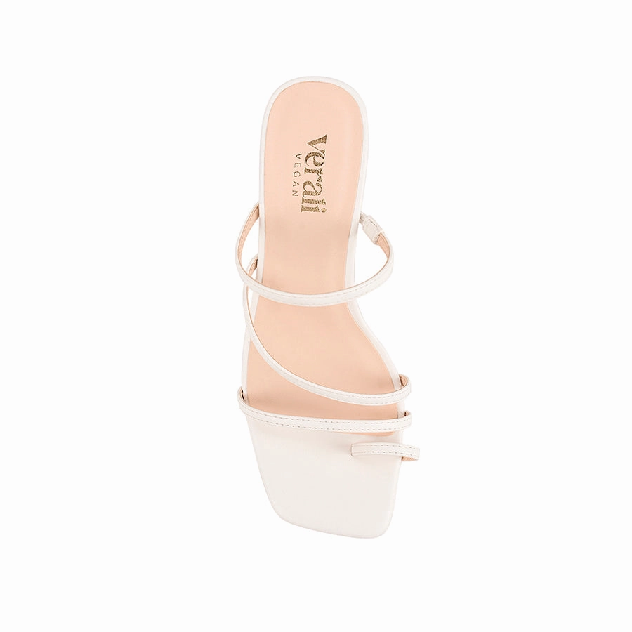 Nature Block Heel Mules - Chalk White Boardroom Ready