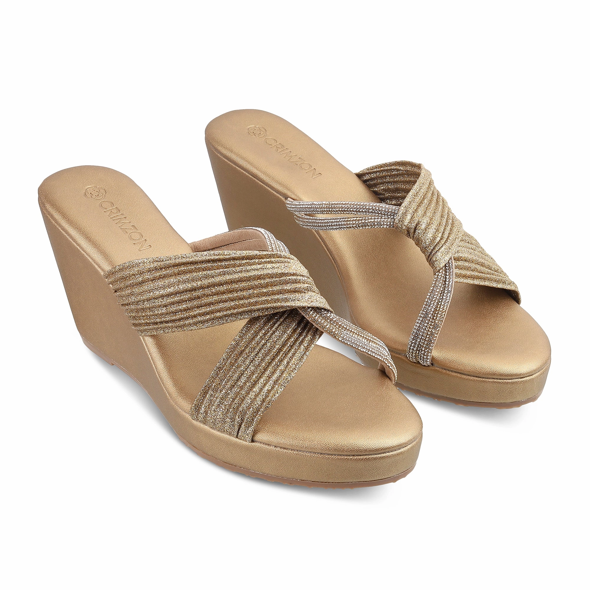 Durable Comfort Step Ready LULU- ANTIQUE GOLD WEDGES