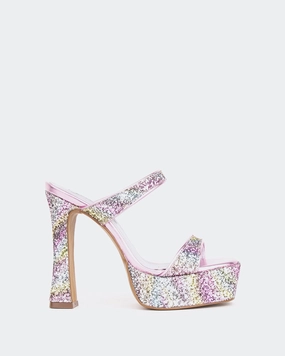 Footwear for Summer Outdoor Relaxation Shoes Chiuri, Multi Glitter/Briller Multi