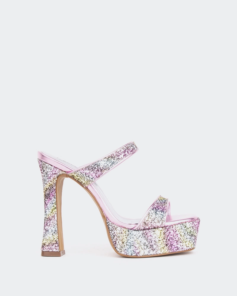 Footwear for Summer Outdoor Relaxation Shoes Chiuri, Multi Glitter/Briller Multi