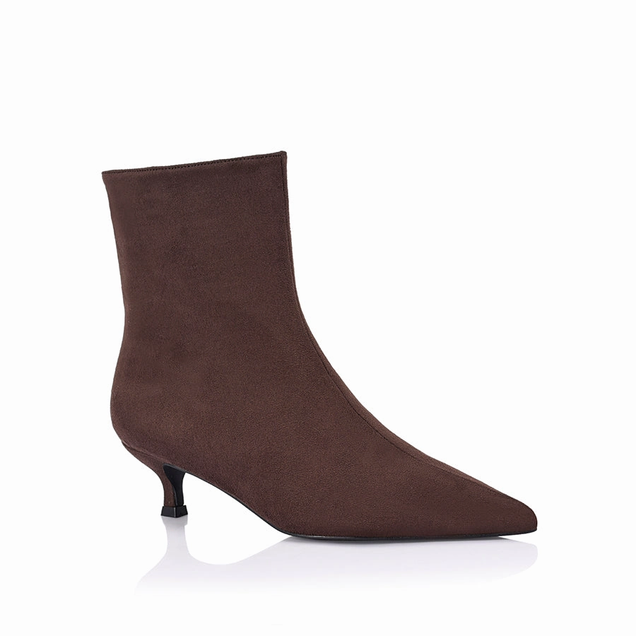 Luca Ankle Boots - Chocolate Brown Micro Winter Fashion
