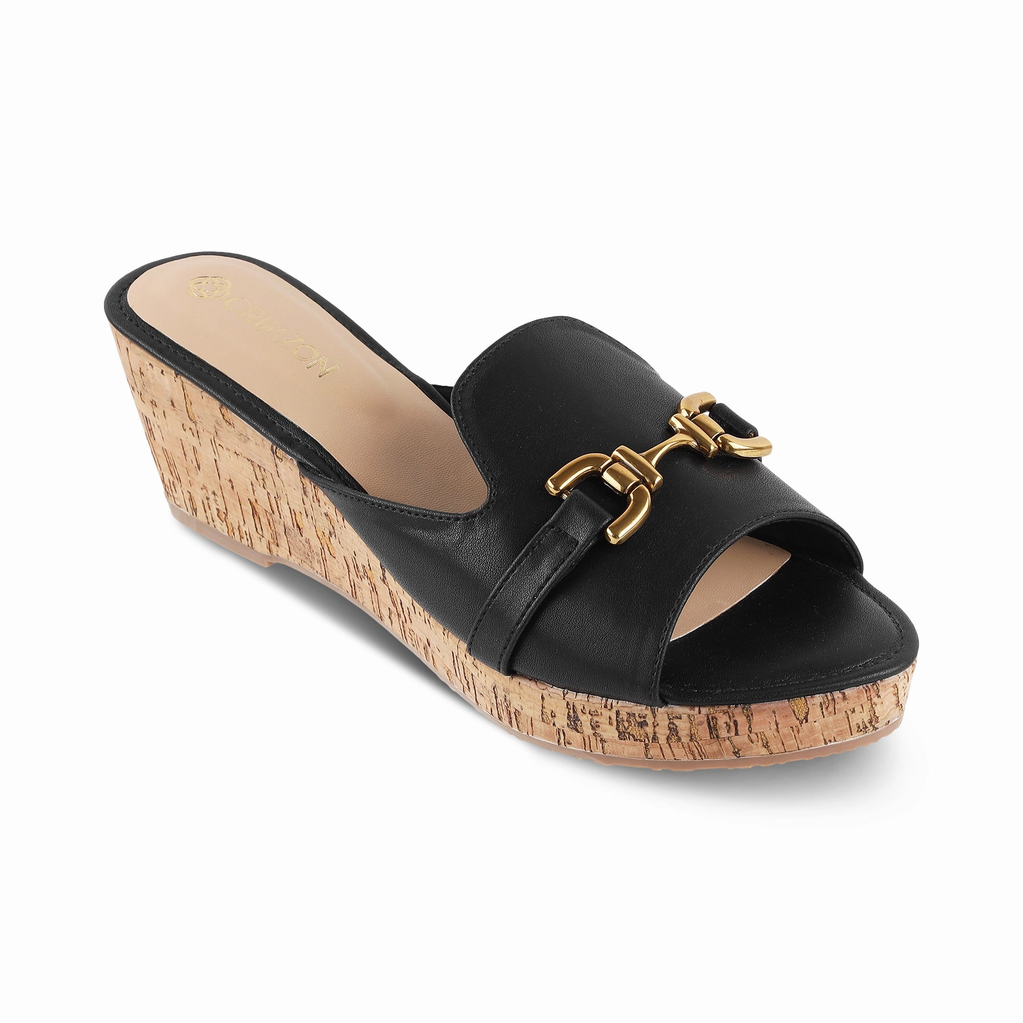 CLAIRE- BLACK WEDGES Non Irritating Seamless Edges Leisure Vibe