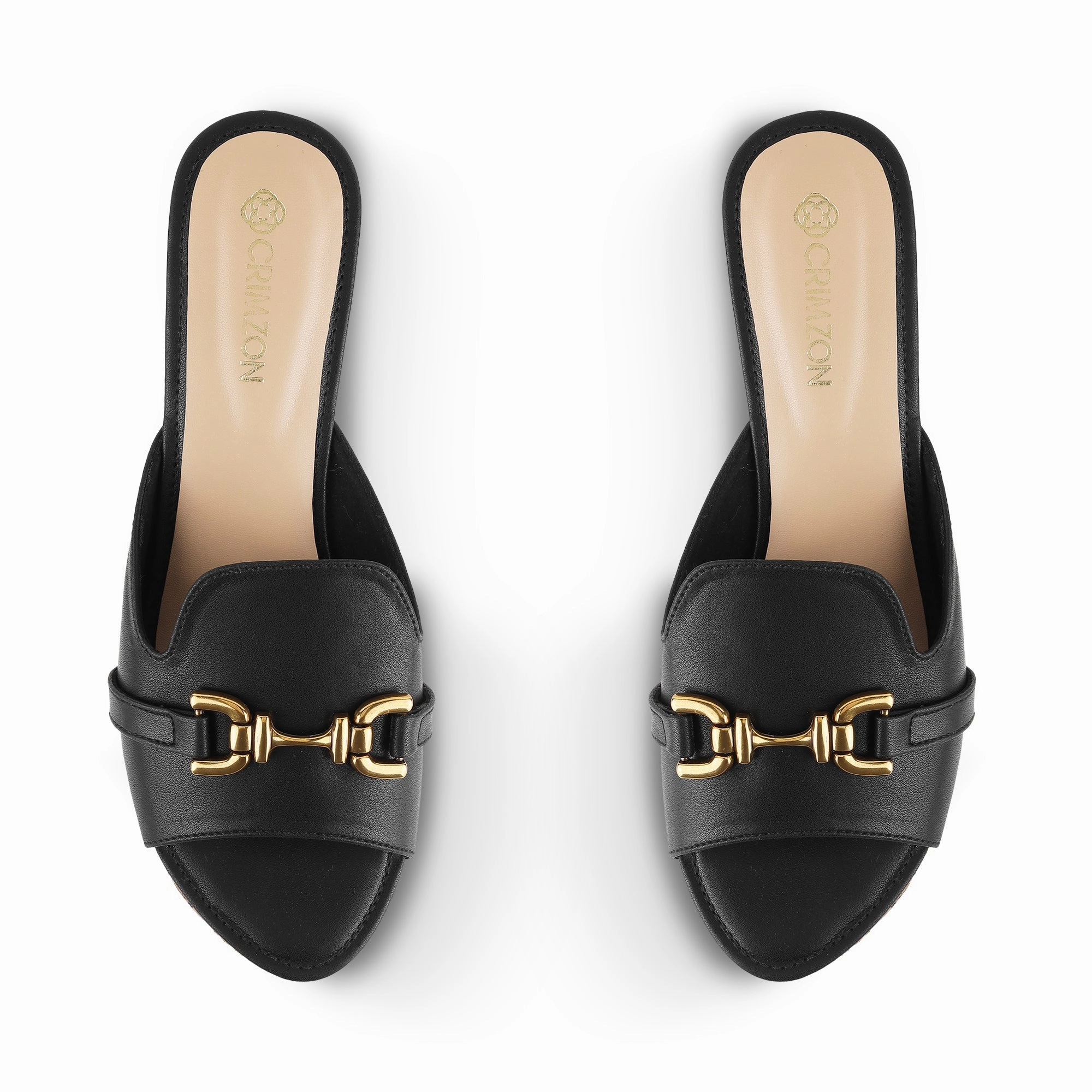 Seamless construction CLAIRE- BLACK WEDGES