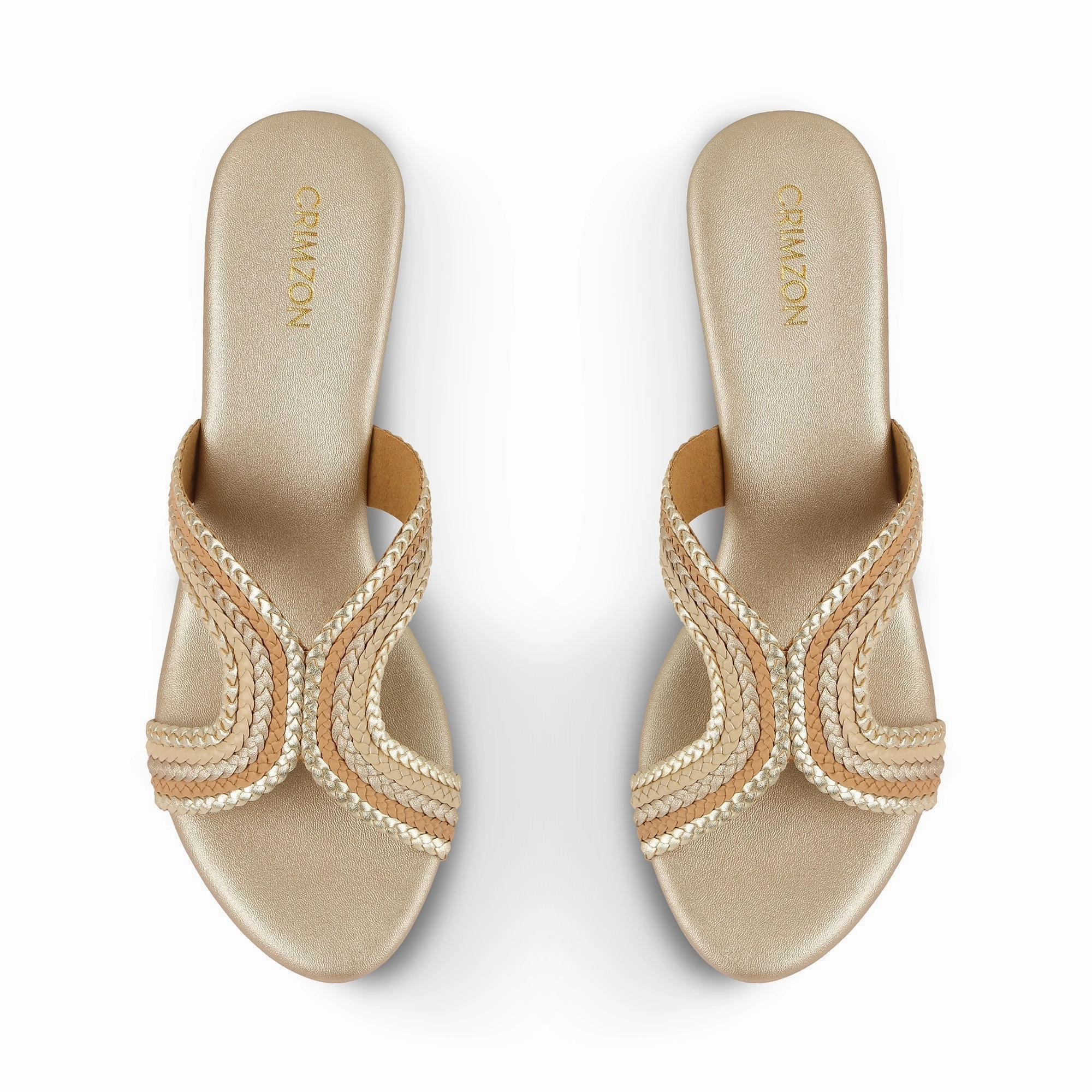 Stylish Beach Footwear morning run ANALISA- CHAMPAGNE WEDGES