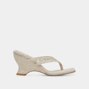 NULLAH WEDGES OATMEAL RAFFIA wanted