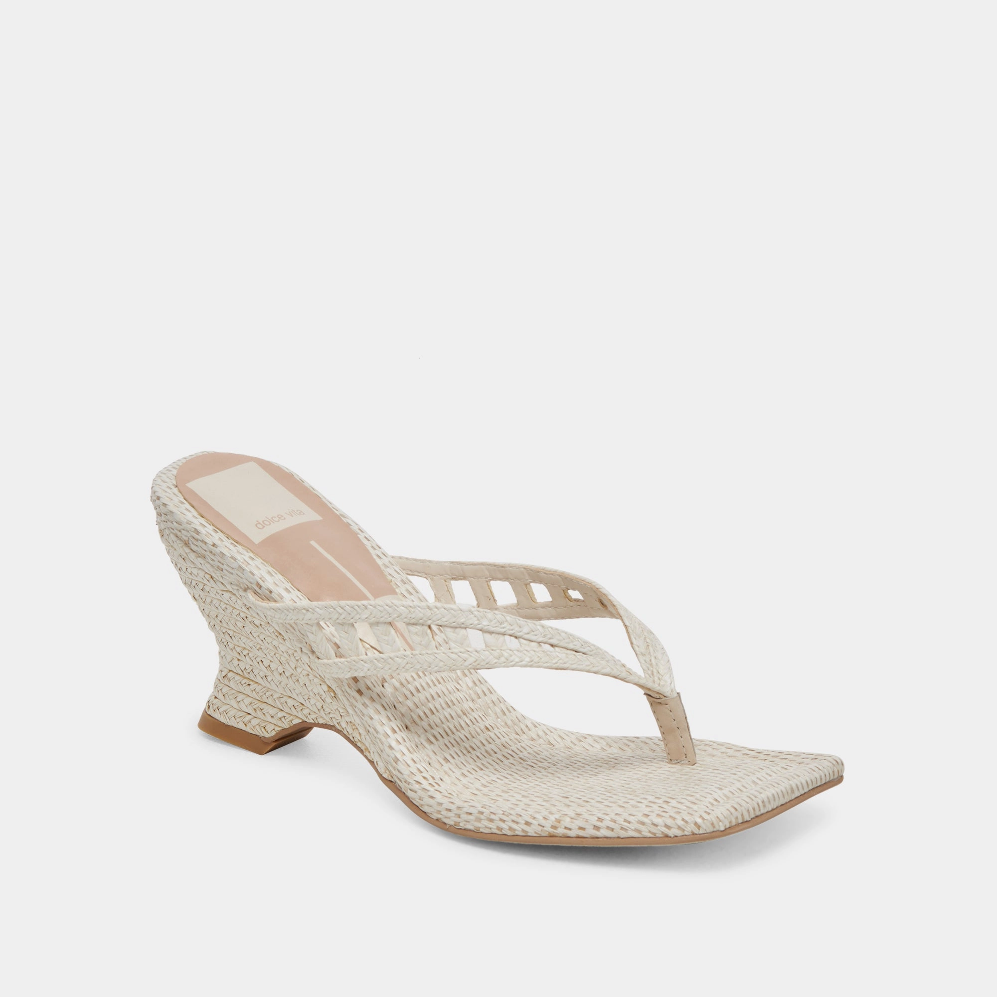 NULLAH WEDGES OATMEAL RAFFIA most walking Rockered Profile