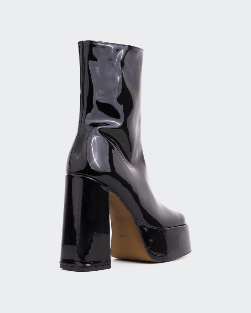 Military Style Cloud Black Patent