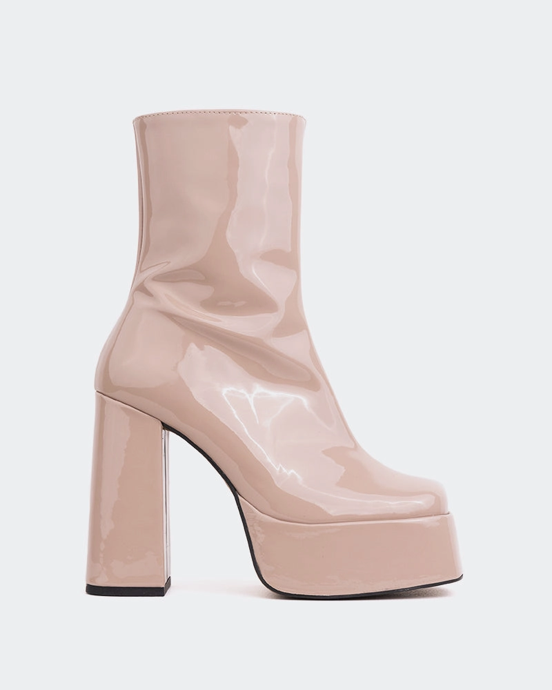 Western Ride Mid Length Cloud Taupe Patent