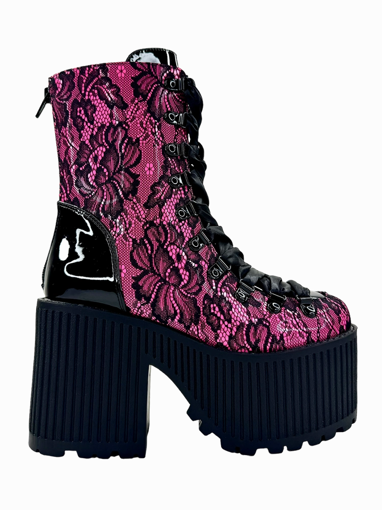 Subtle Finish PANDORA LACE - BLACK/HOT PINK