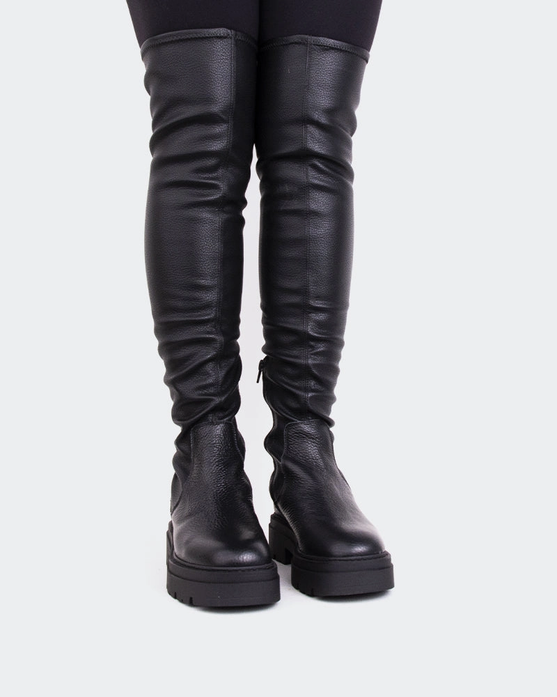 Breathable mesh panel Multi Density Foam Apulia Black Stretch