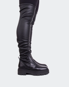 Mid Top Apulia Black Stretch