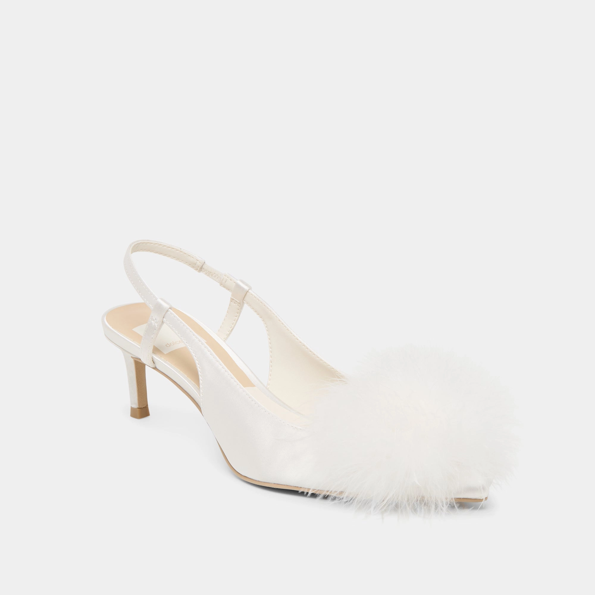 KAMY HEELS TRUE WHITE SATIN Trend-setting wear