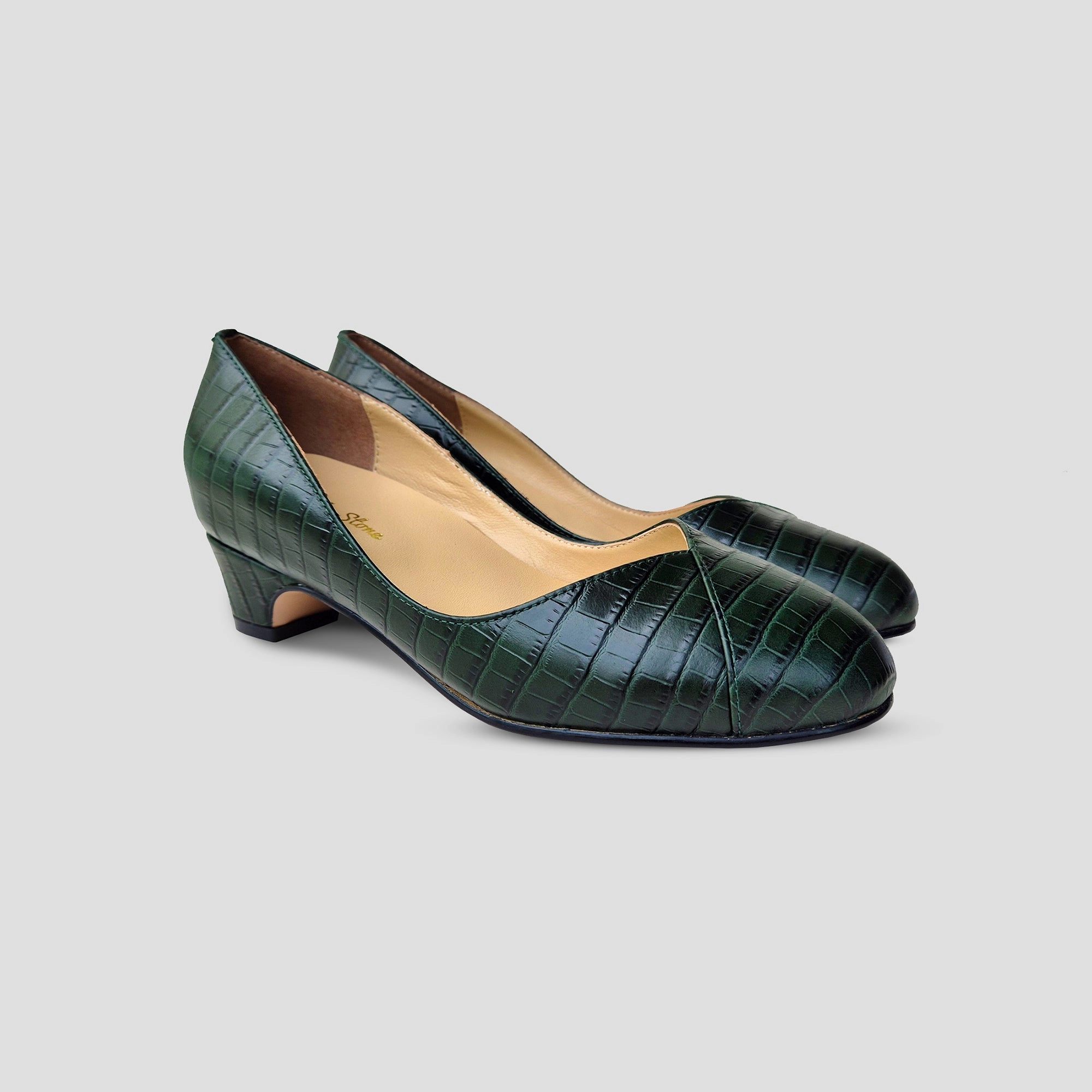 Clean Cut Agatha (Dark Emerald Croc)
