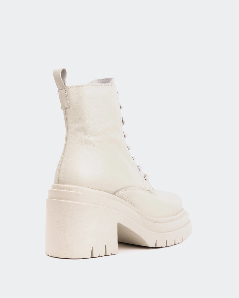 Cornwall Off White Leather Lace-Up Closure