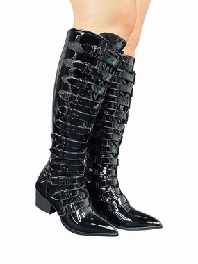 Comfort Stretch COVEN BOOT MAX - BLACK PATENT
