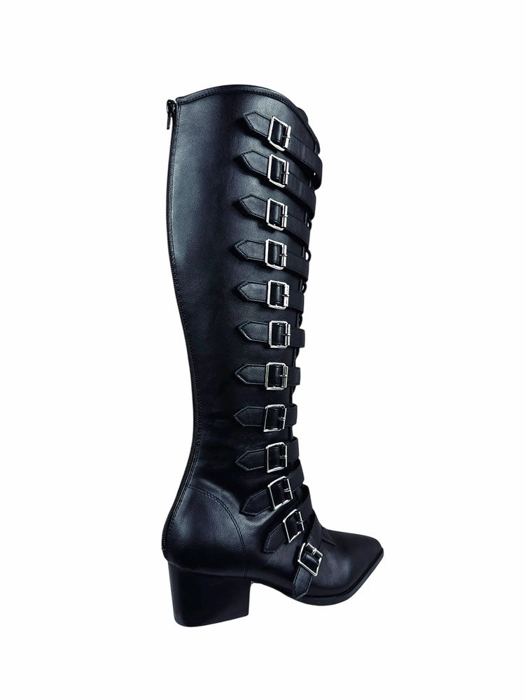 Lace-Up Style COVEN BOOT MAX - BLACK/SILVER