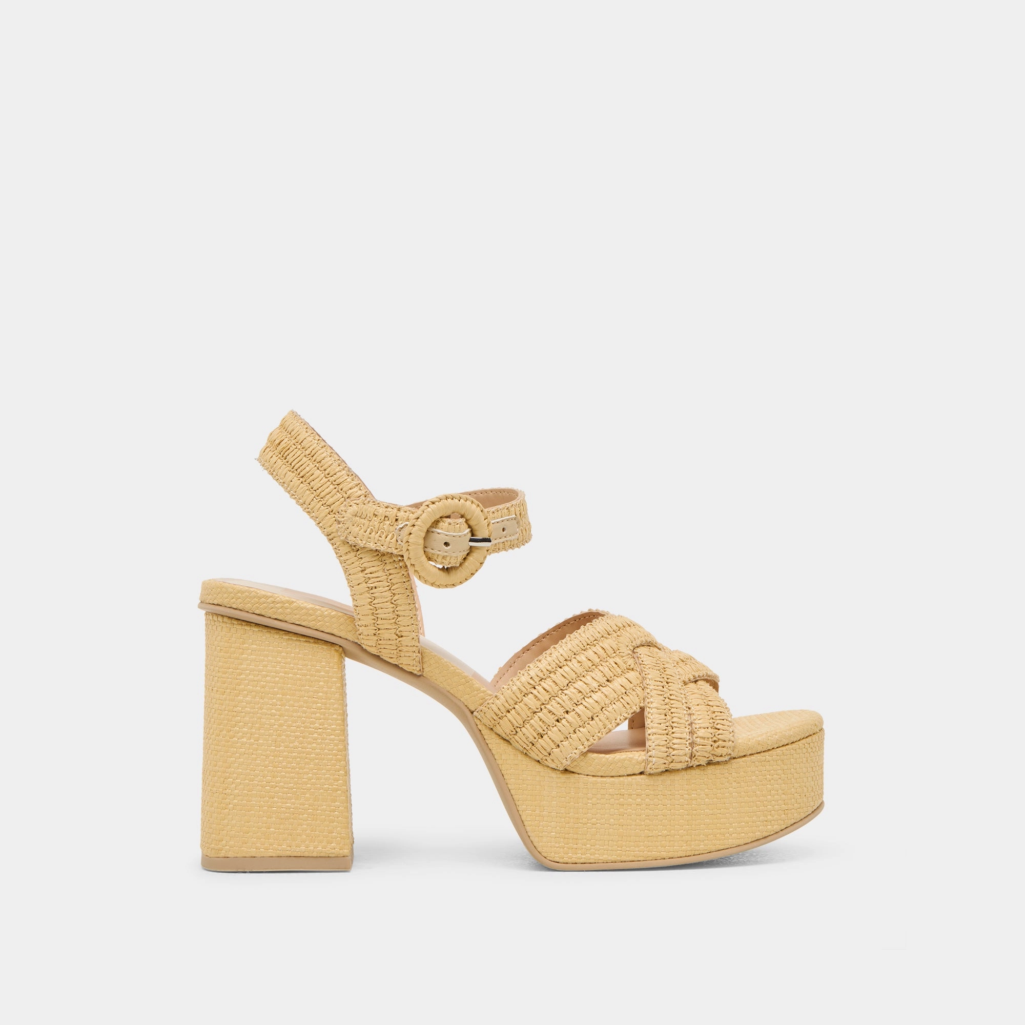 Quick Dry Tech padded sole BETY HEELS LT NATURAL WOVEN RAFFIA