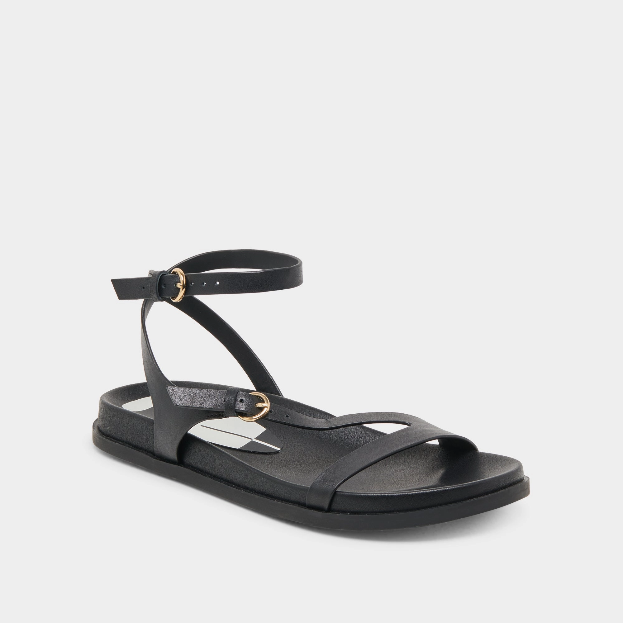 Eco Friendly Manufacturing Process DARLIS SANDALS BLACK LEATHER