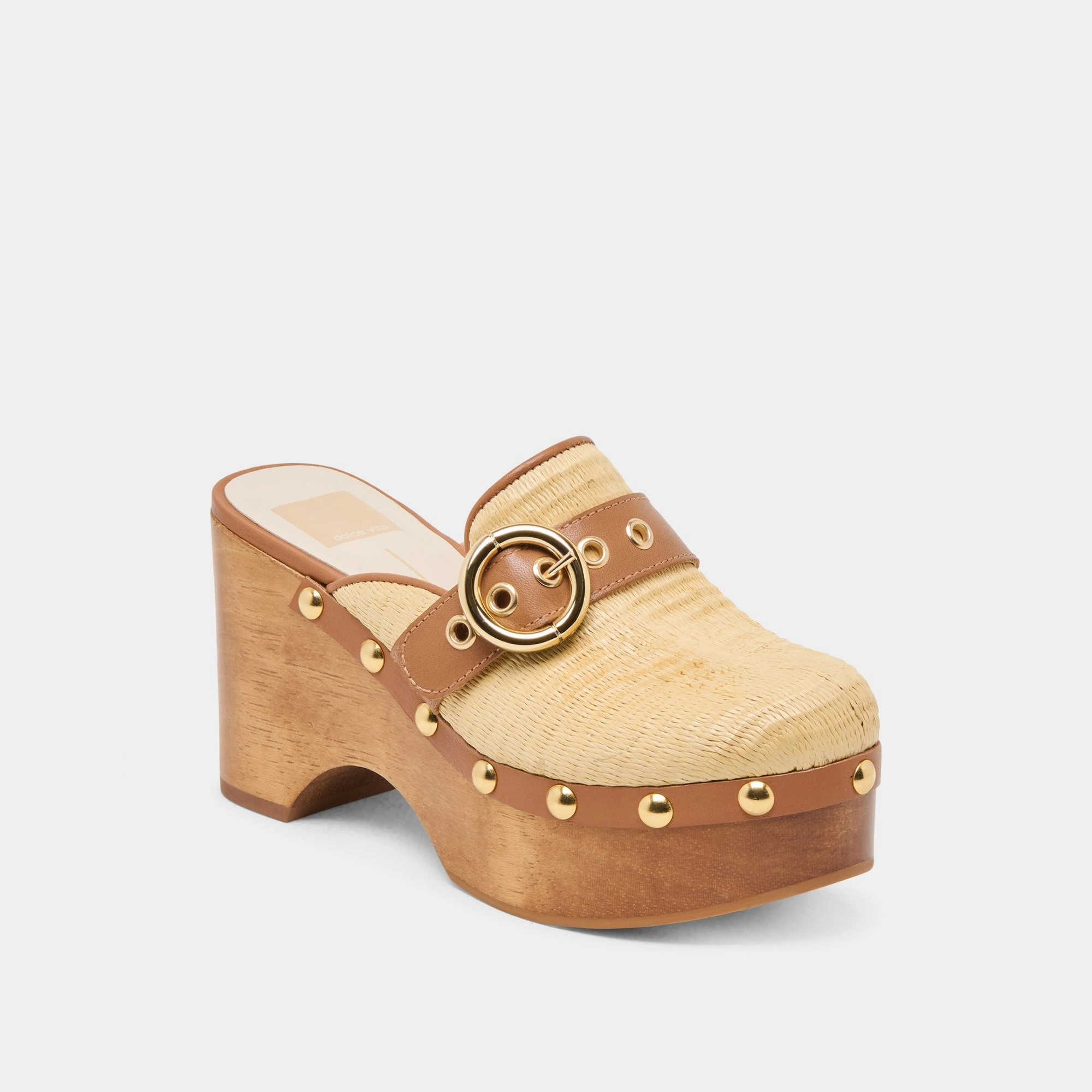 Flexible Toe Box DEBRAH CLOGS LT NATURAL RAFFIA