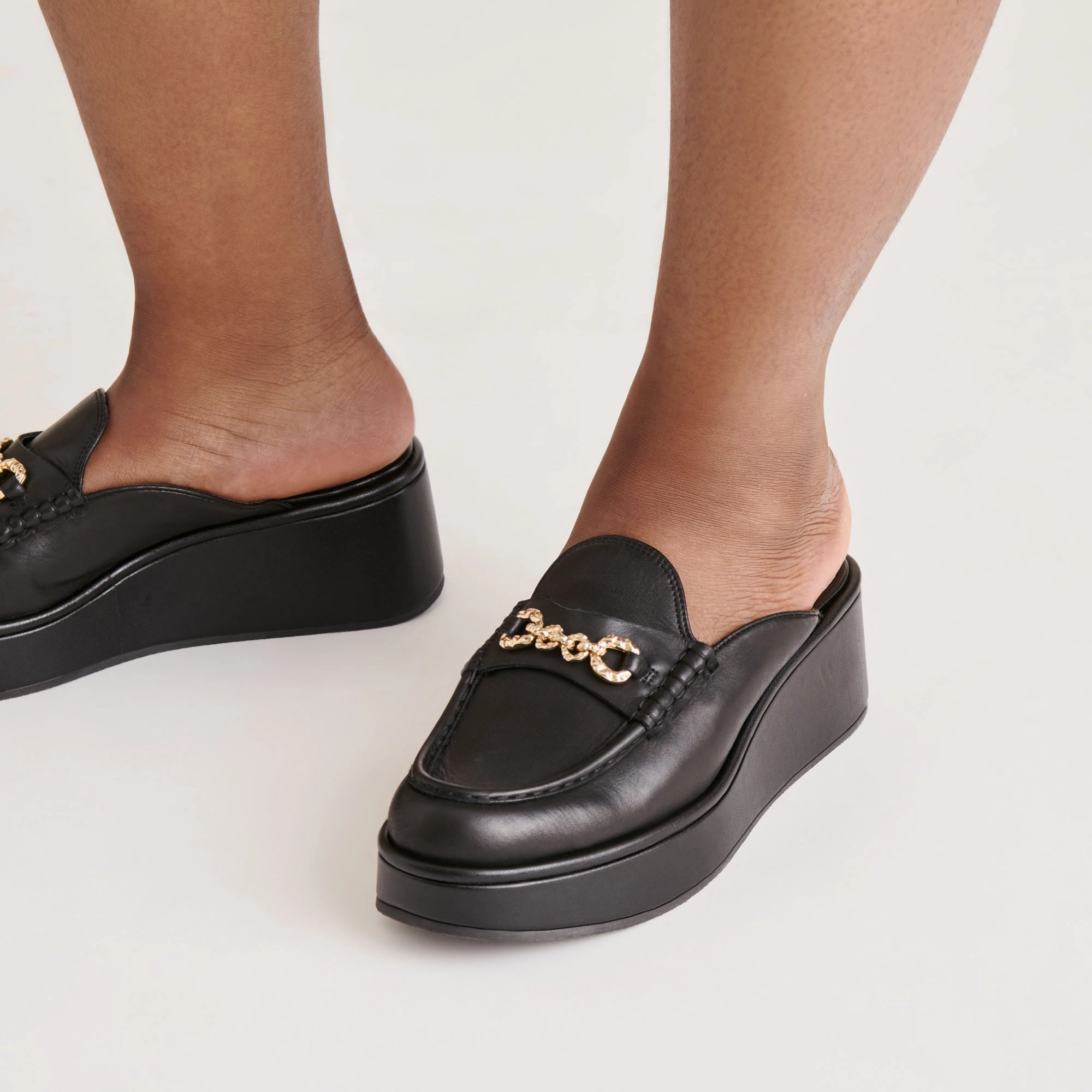 Barefoot Feel Design Heel DORREL LOAFERS BLACK LEATHER
