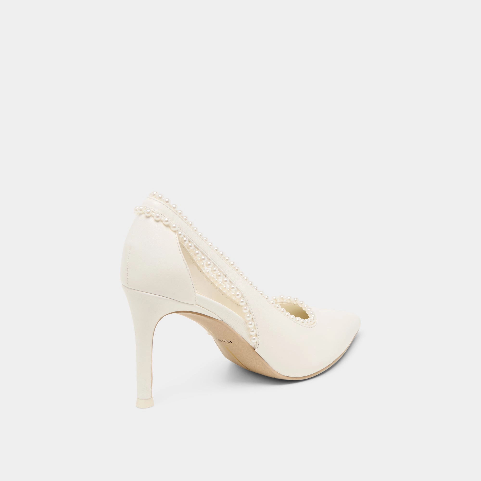 KELSON PEARL HEELS TRUE WHITE LEATHER Secure Style