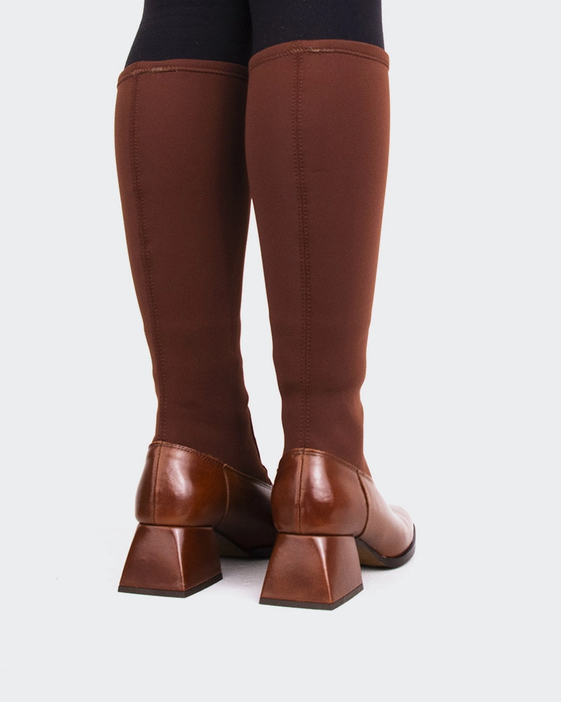 Bayeux Chestnut Knit Stretch Combat Look