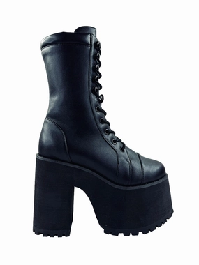 RAVEN - BLACK PU LEATHER Slip On Durable Shell Stylish Explorer