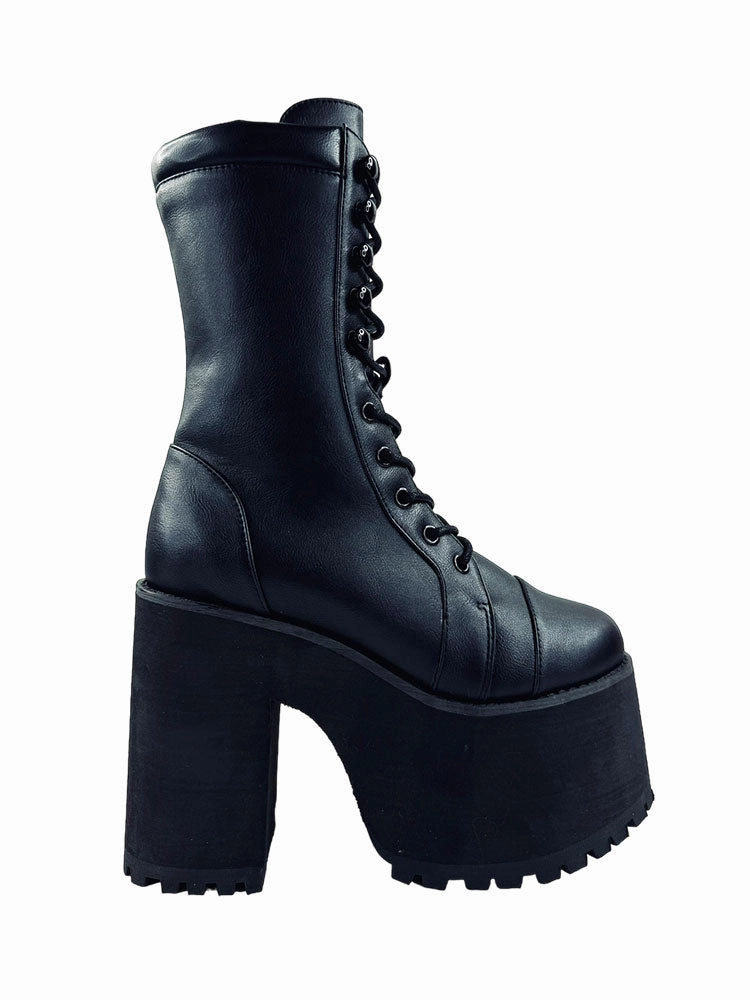 RAVEN - BLACK PU LEATHER Slip On Durable Shell Stylish Explorer