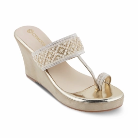 Adjustable buckle Non Slip Traction PERLA- PEARL KOLHAPURIS