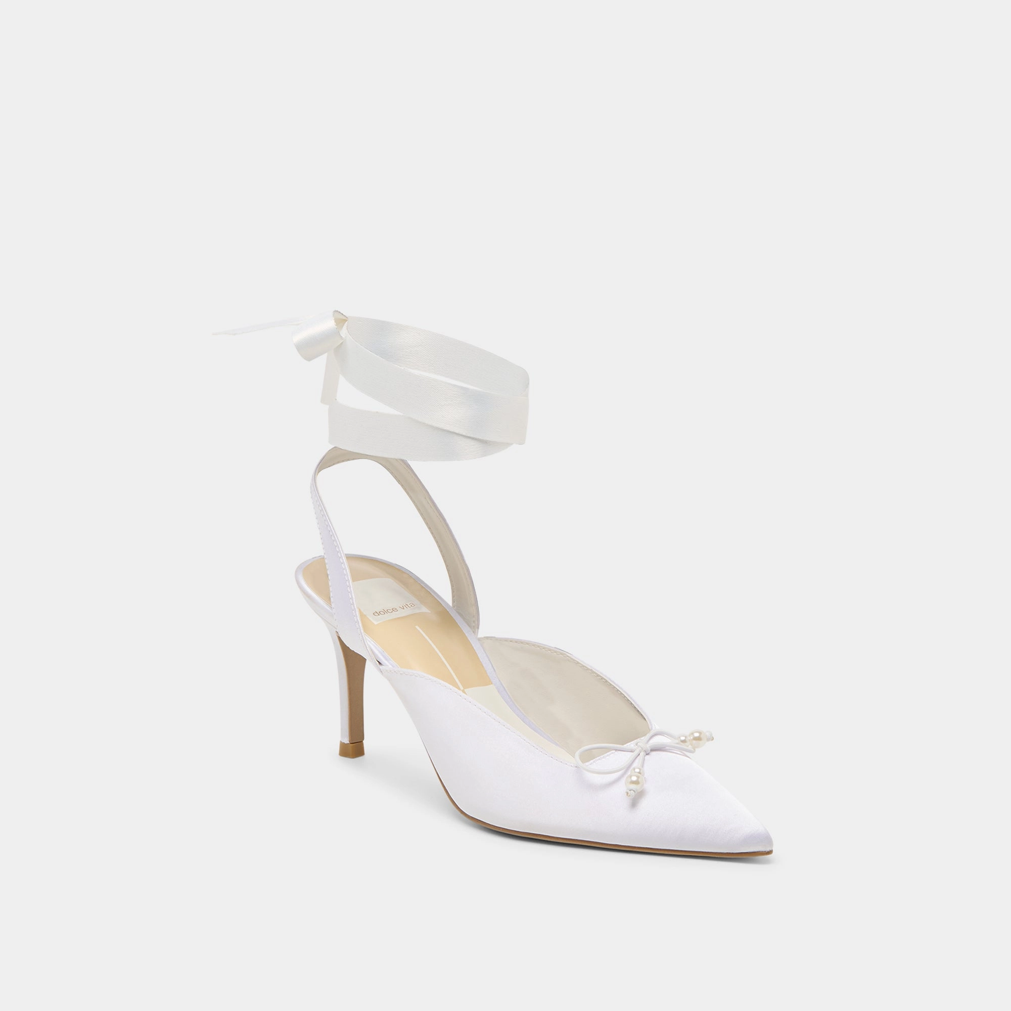 EFORA HEELS TRUE WHITE SATIN Ergonomic Last Shape Stable Footing
