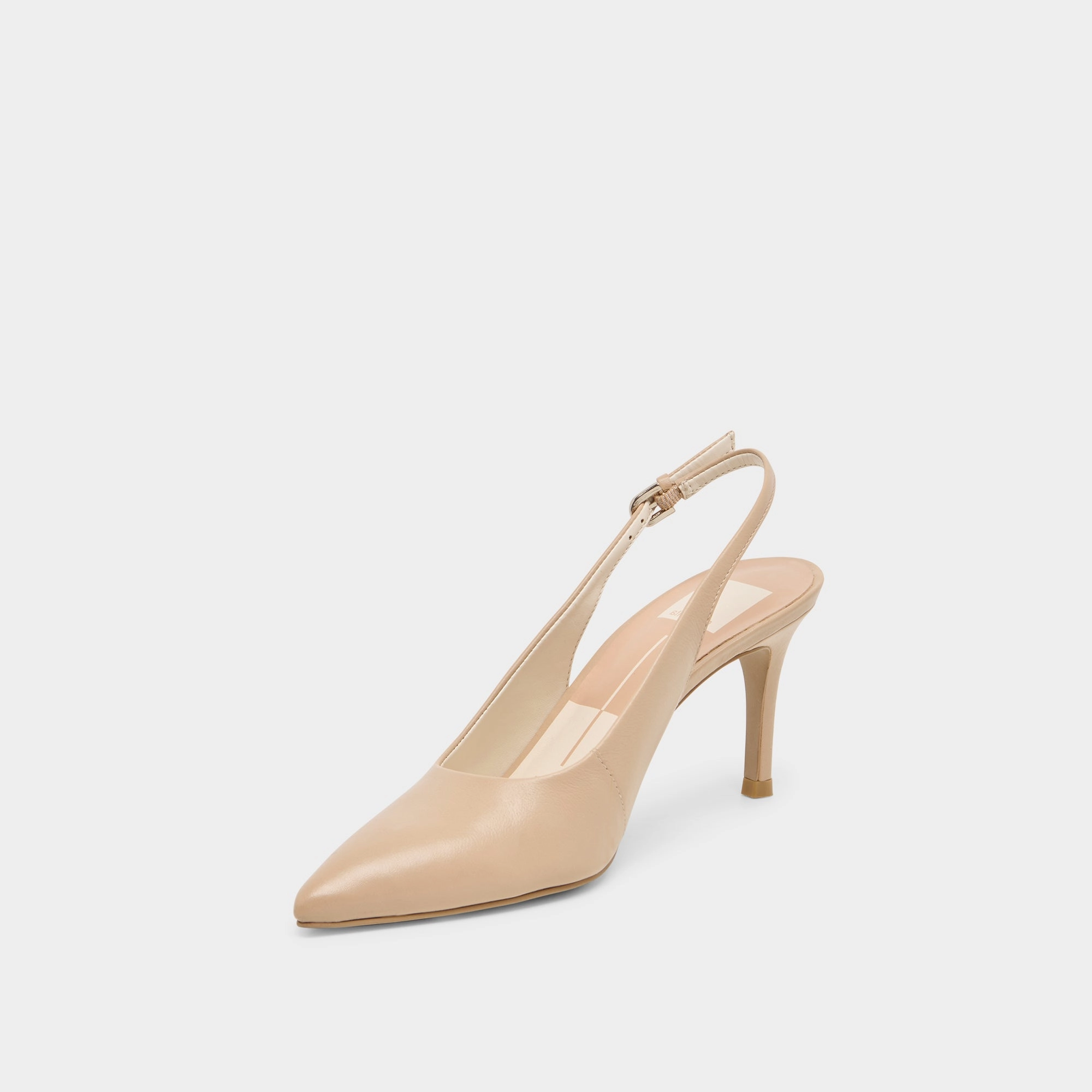 ELASI HEELS BEIGE CRINKLE PATENT Slip Resistant Grip Streamlined grip