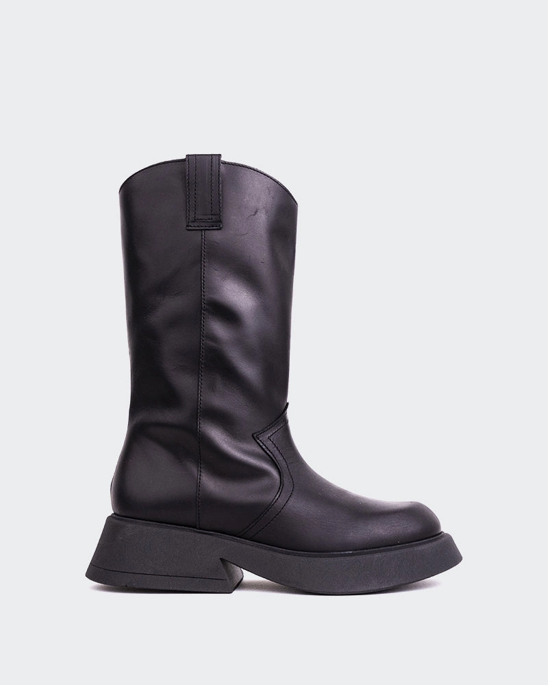 Metal Edge Gaulle Black Leather