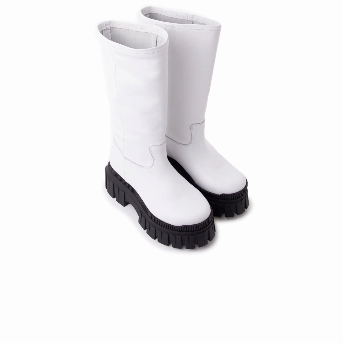 Eloise White Leather gift pick Silver Glow