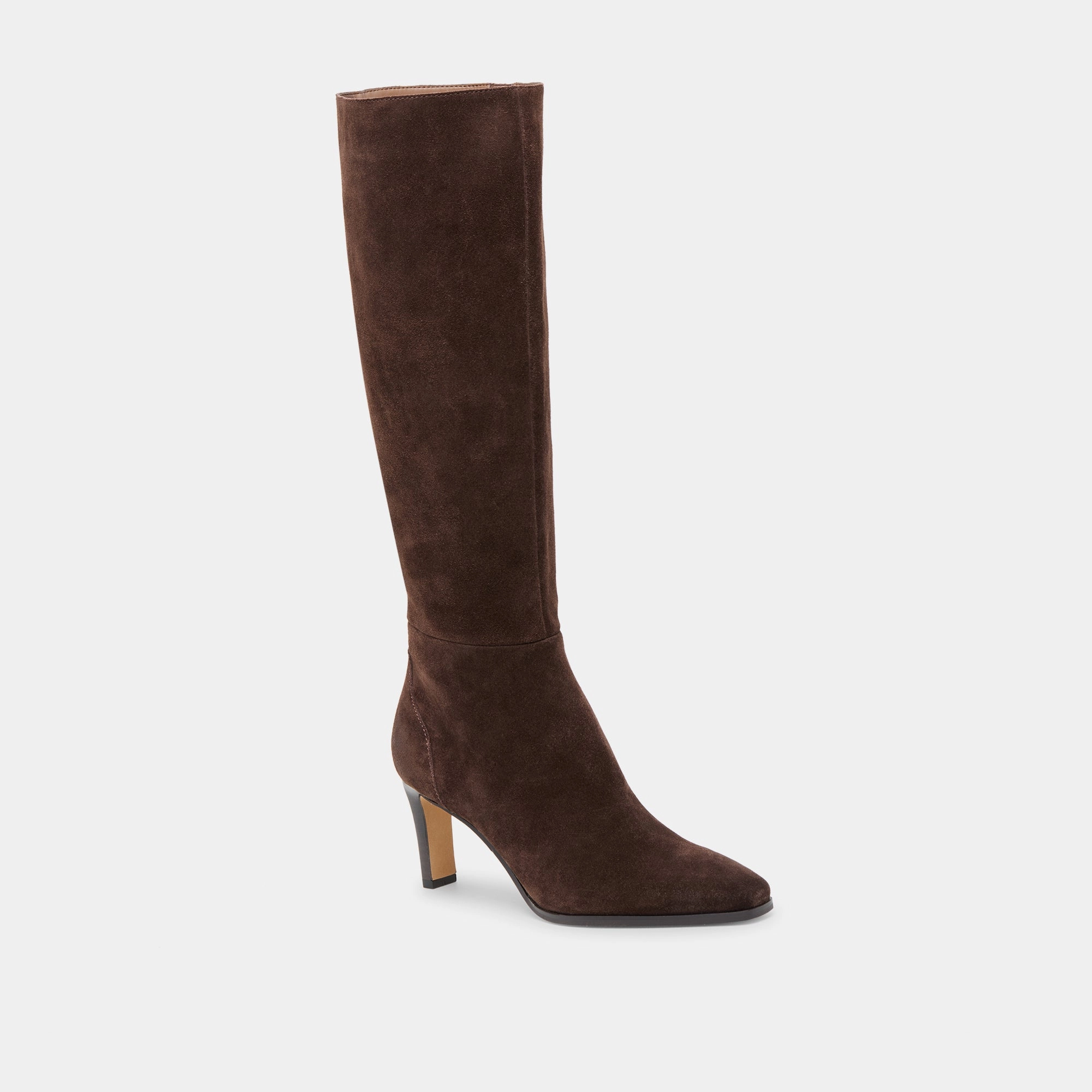 EMMI WIDE CALF BOOTS DK BROWN SUEDE Sophisticated Comfort