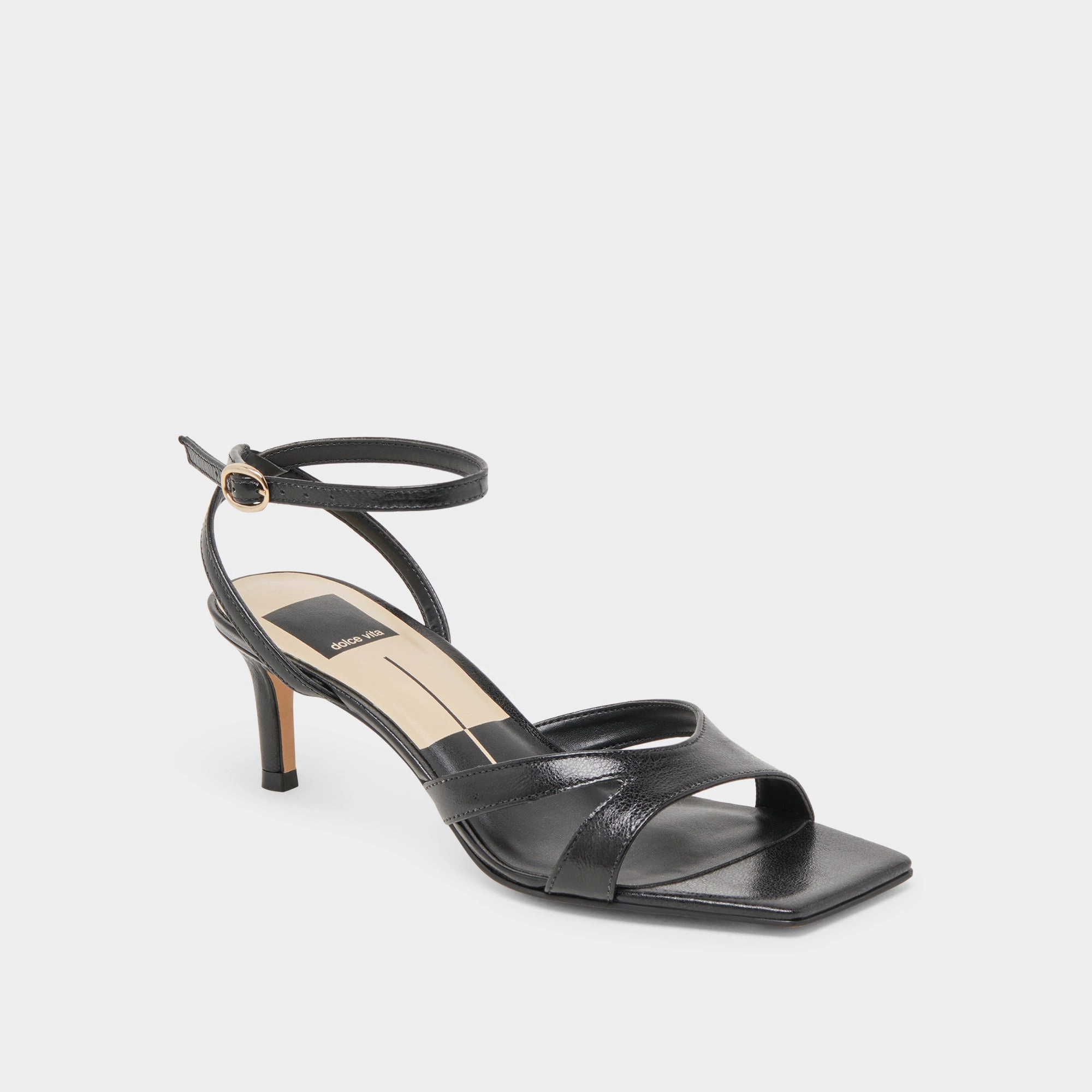 Water Resistant Membrane BECKI HEELS MIDNIGHT CRINKLE PATENT