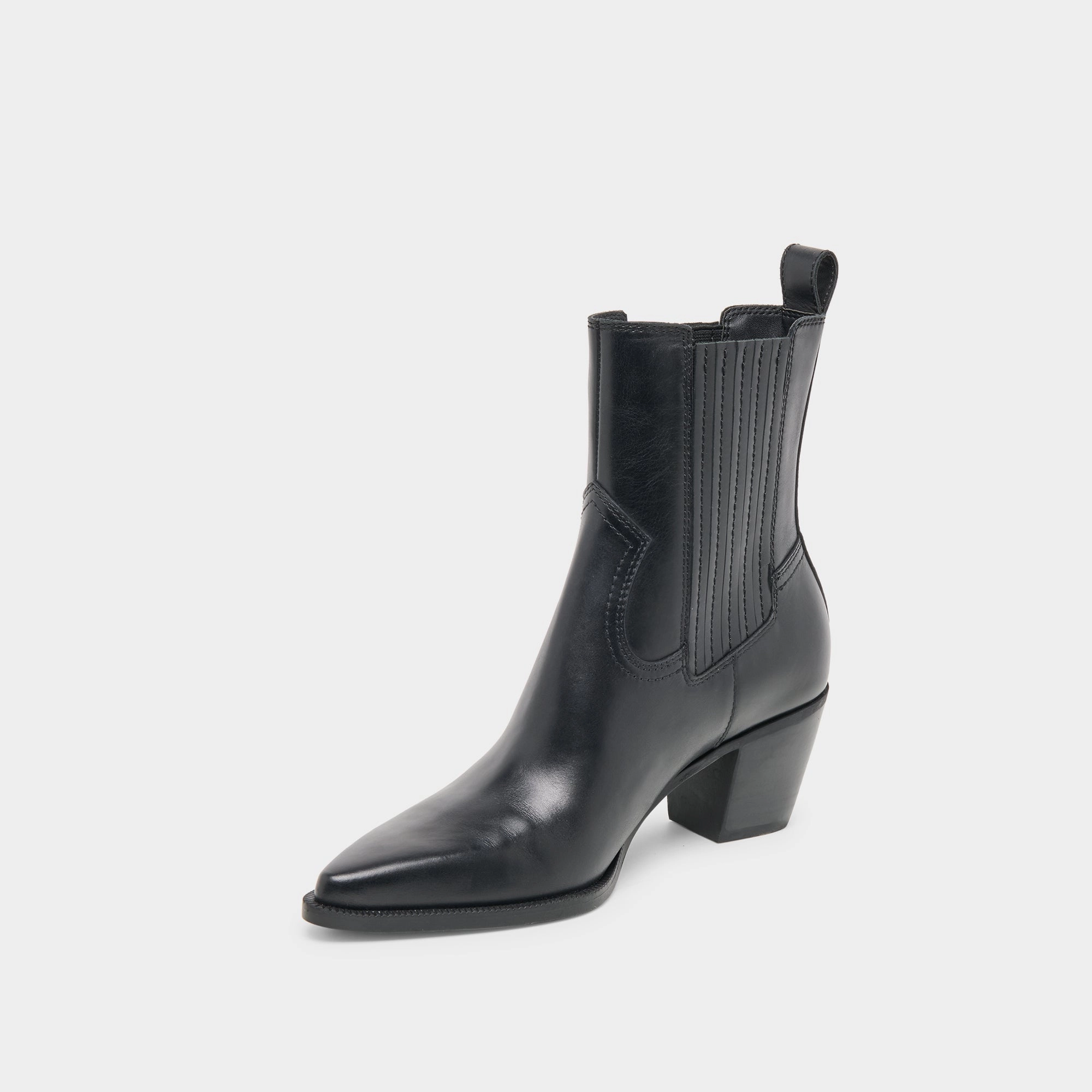 SLIM BOOTIES BLACK LEATHER Easy Cushioning