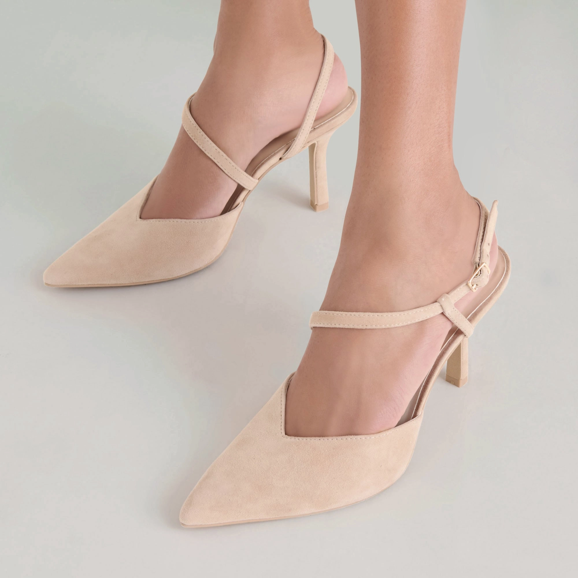 Cone Heel KAMRA HEELS CAMEL SUEDE
