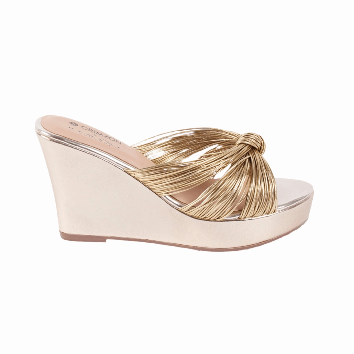 Comfortable Travel Shoes ELYSE- GOLD WEDGES