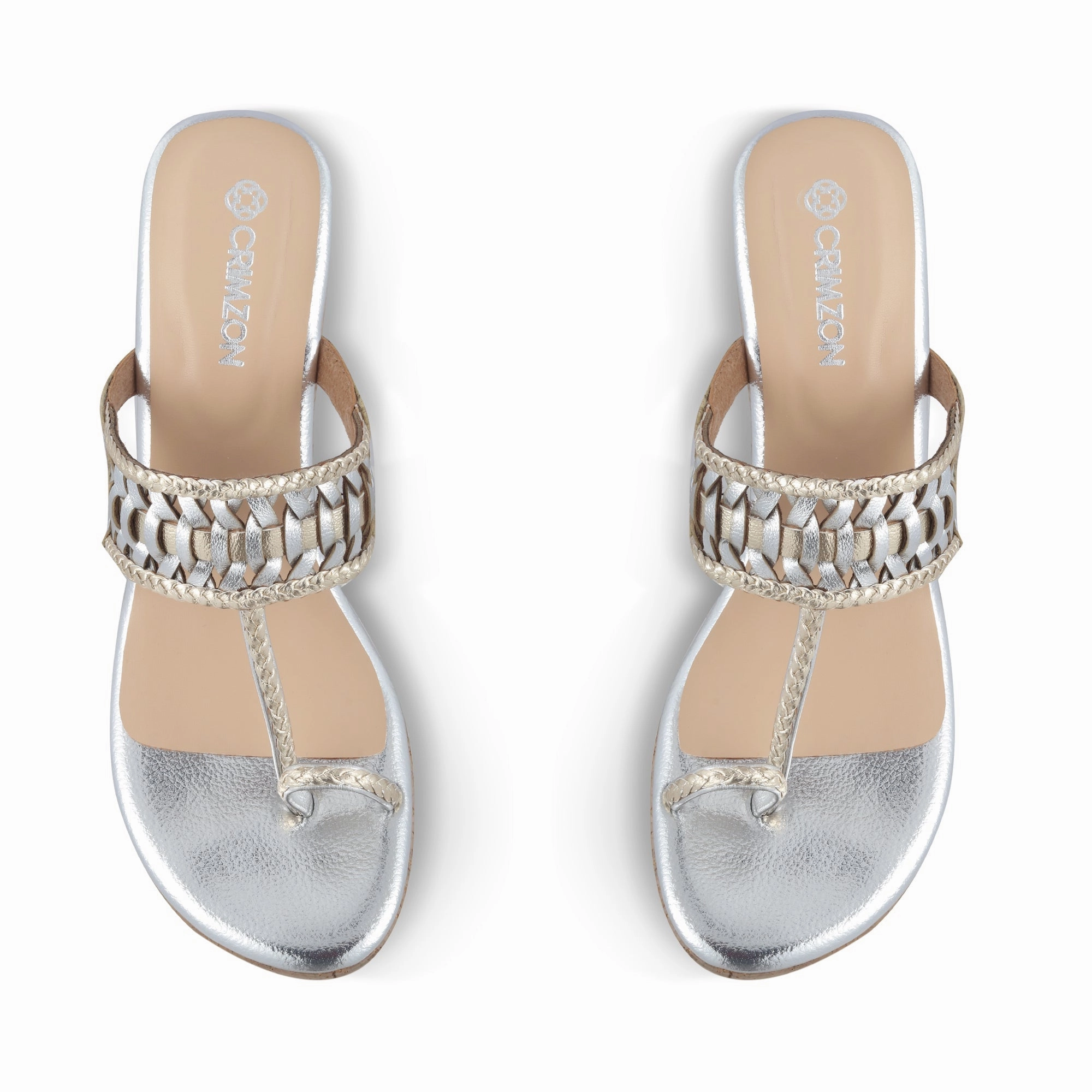 AISHA- SILVER KOLHAPURIS Canvas