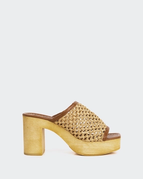 Summer Flat Shoes Faustine Natural Rafia