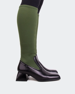 Reinforced Form Morning Walk Supportive Design Bayeux Khaki Knit Stretch