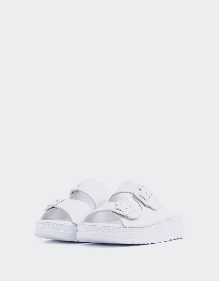 Fitzroy White Leather athletic men's performance