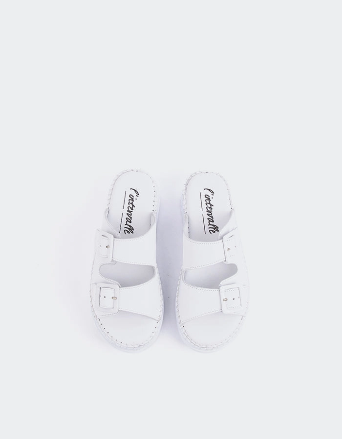 Fitzroy White Leather Pressure Dispersing Footbed Boosted fit