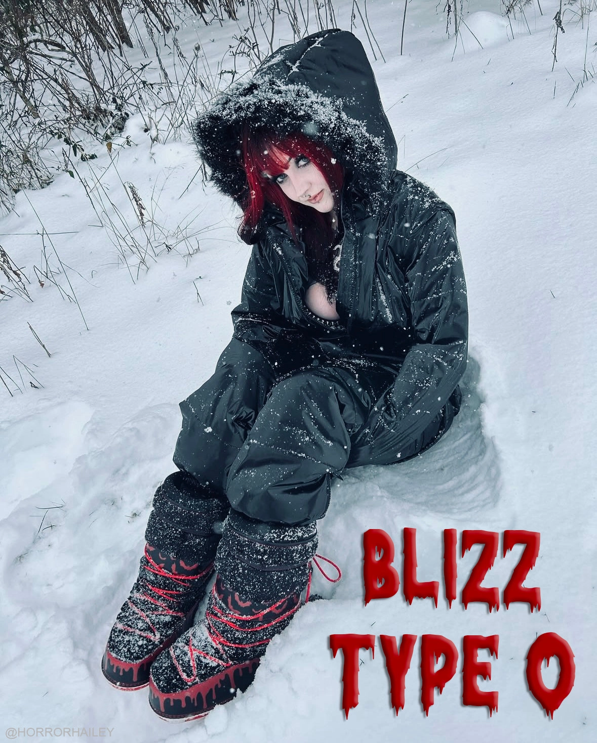 BLIZZ TYPE O - BLACK/RED Lace-Up Design Comfortable Feel