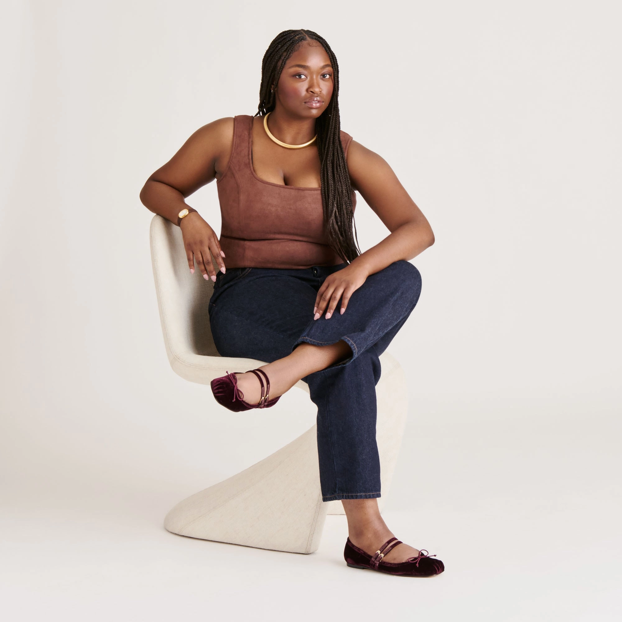 GIBSEN BALLET FLATS BURGUNDY VELVET horseback riding