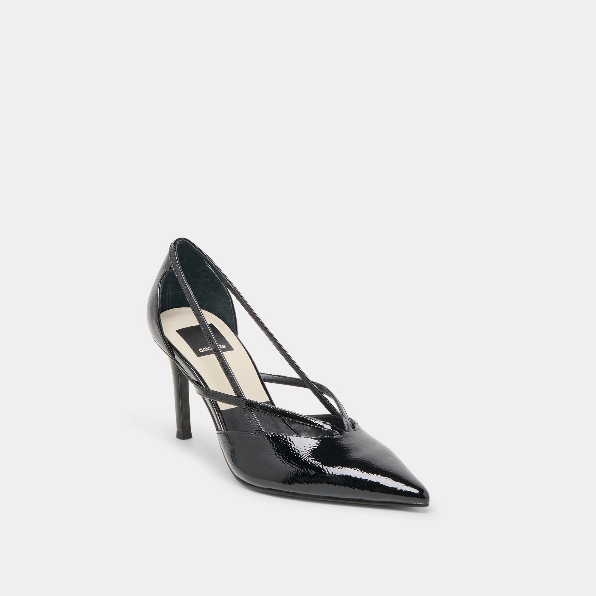 KAINE HEELS MIDNIGHT CRINKLE PATENT LEATHER Reliable