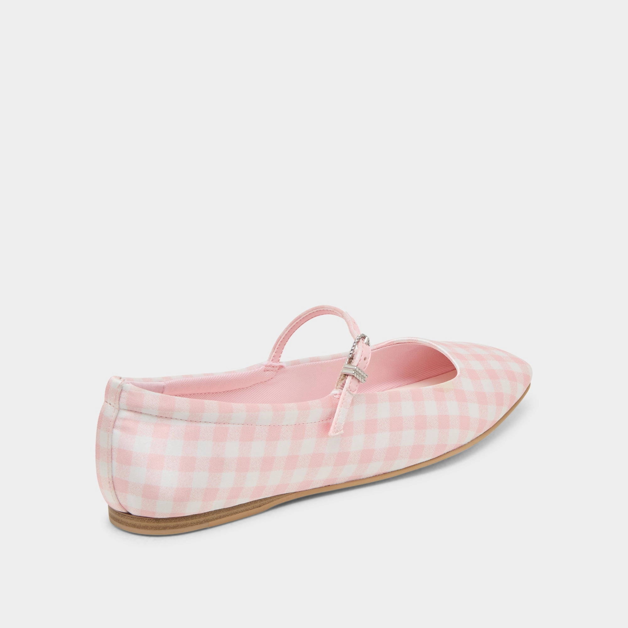 Fresh materials REYES X BYRDIE GOLF WIDE BALLET FLATS PINK PLAID GINGHAM