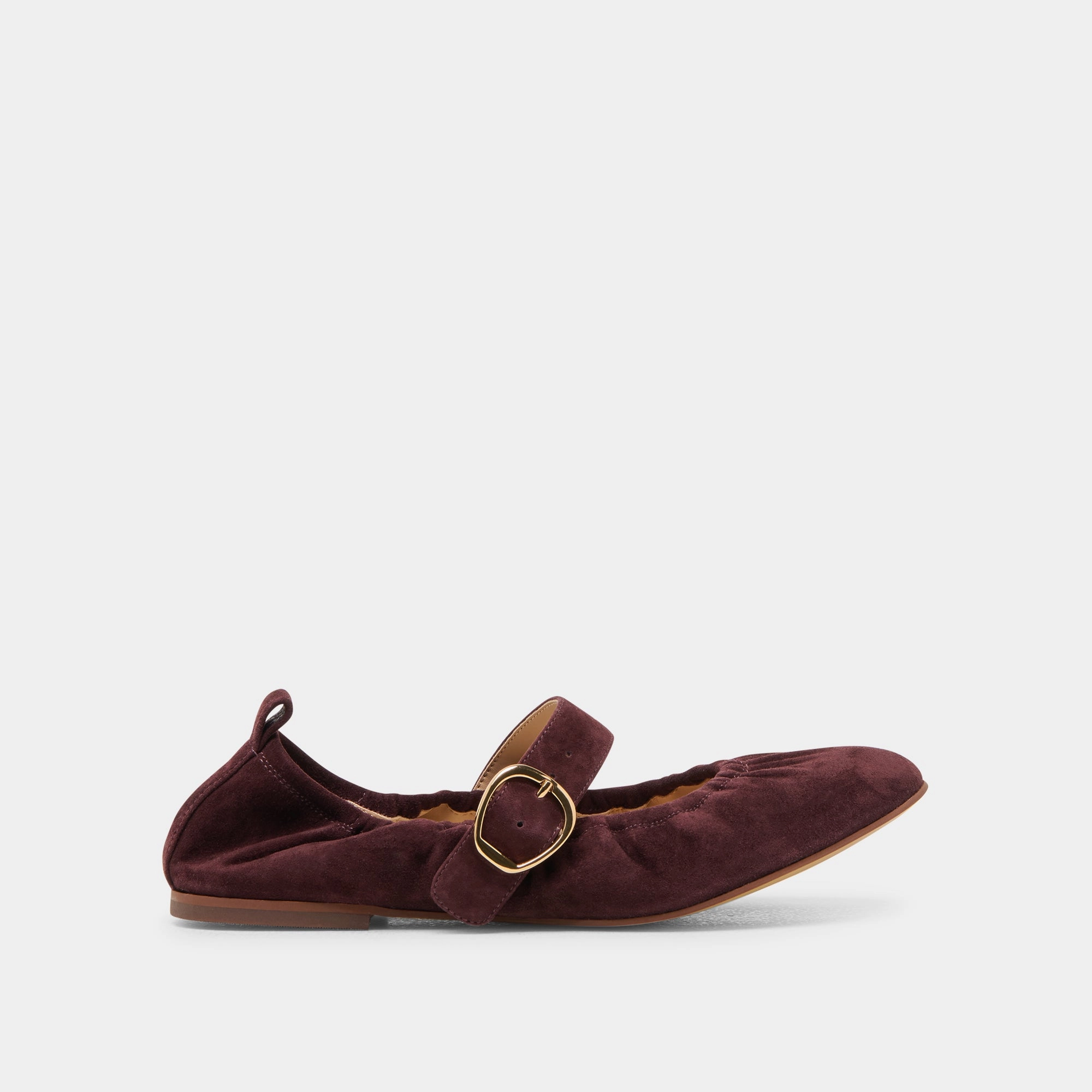Contemporary Chic CAELY BALLET FLATS MULBERRY SUEDE