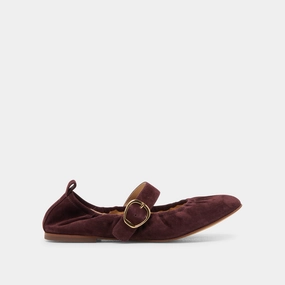 Contemporary Chic CAELY BALLET FLATS MULBERRY SUEDE